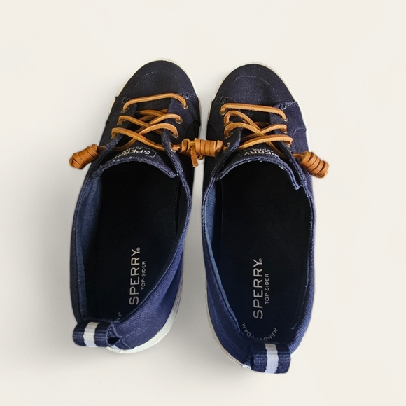 Sperry Crest Vibe Navy Blue Canvas Shoes | Women's Size 11 - Picture 6 of 12